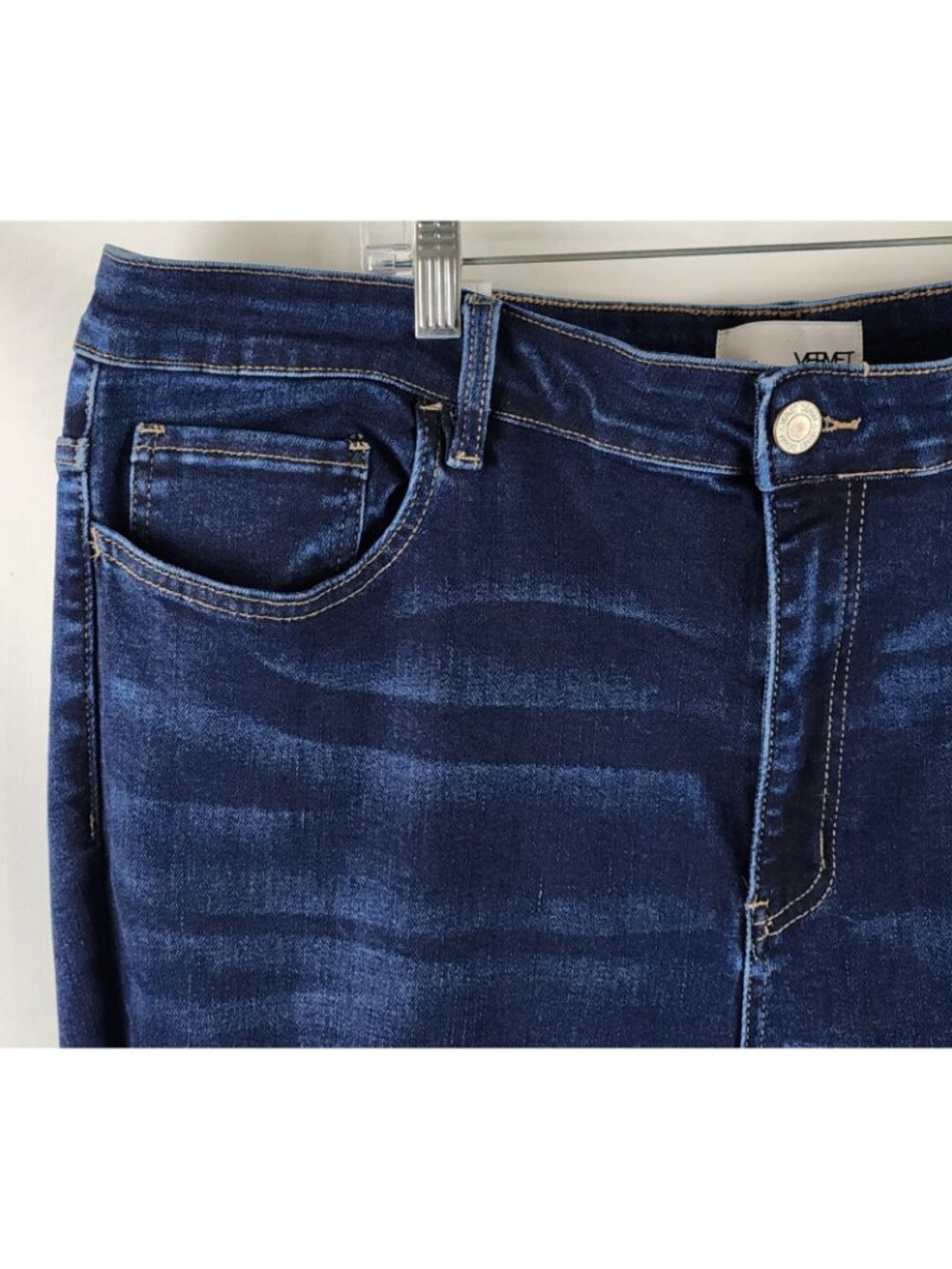 Vervet Jeans Womens 22 Blue Vervet Haylie Hgh Rise Skinny Denim (42x29) NWT - Picture 3 of 11